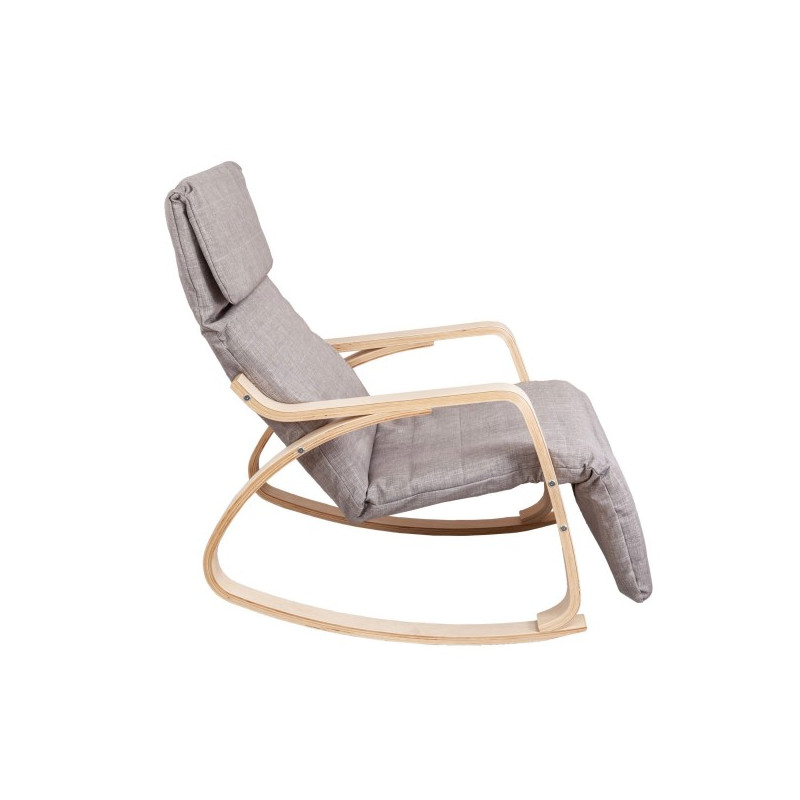 Кресло-качалка AksHome Smart серый вид сбоку