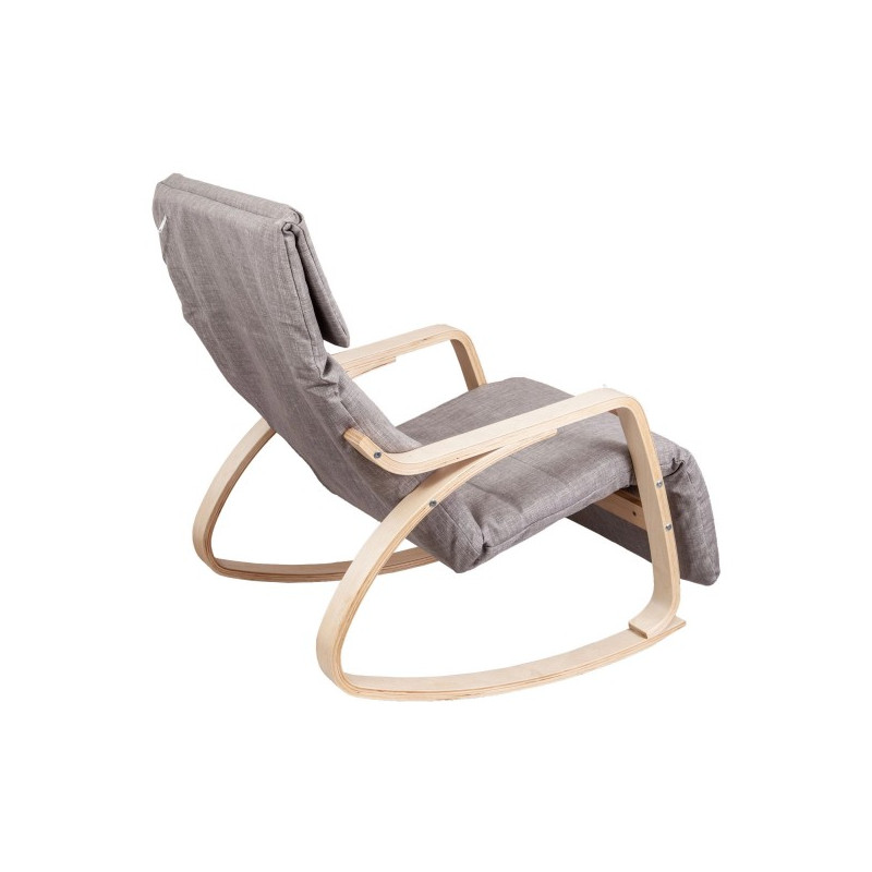 Кресло-качалка AksHome Smart серый вид сзади под углом
