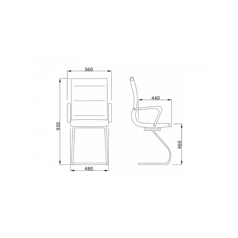 Стул офисный AksHome Mariani серый схема