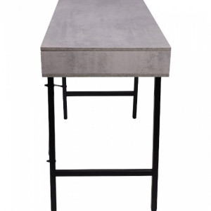 Стол письменный AksHome Agat бетон/черный металл сбоку