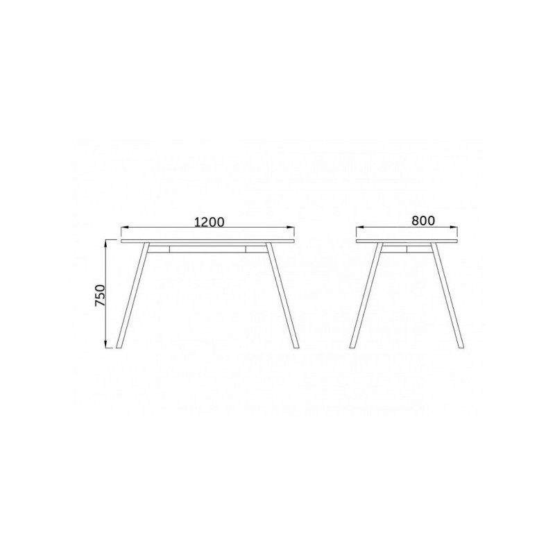 Размеры кухонного стола AksHome Gerda стекло/металл