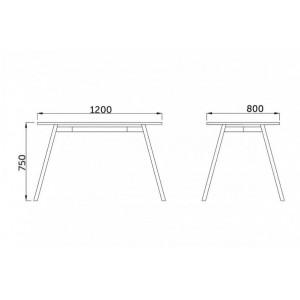 Размеры кухонного стола AksHome Gerda стекло/металл