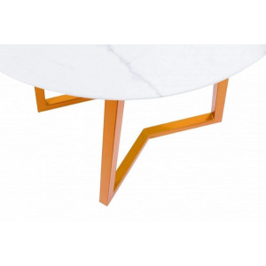 Столешница и ножки кухонного стола AksHome Goldie мрамор/золотой