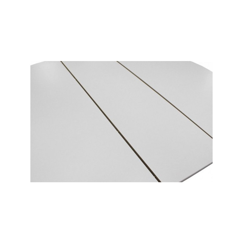Кухонный стол Drewmix Oslo 4 белый/бук столешница разложенная