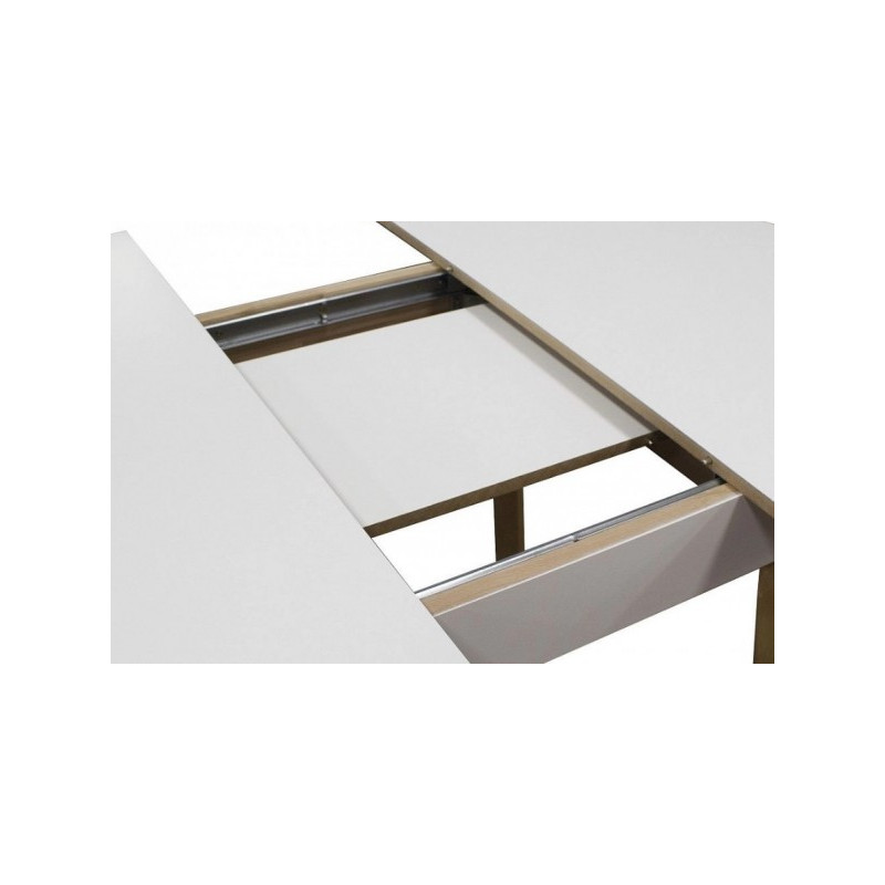 Кухонный стол Drewmix Oslo 4 белый/бук механизм раскладывания
