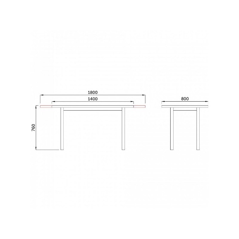 Размеры кухонного стола Drewmix Wenus 2 S дуб натуральный/белый