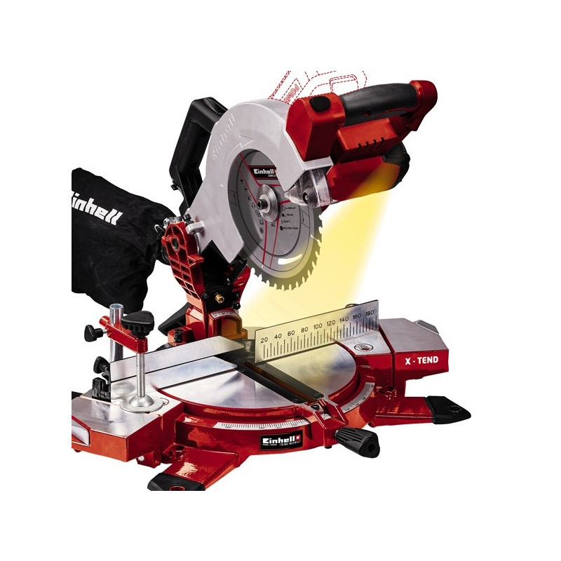 Комбинированная торцовочная пила Einhell TE-MS 18/210 Li-Solo (без АКБ) угол