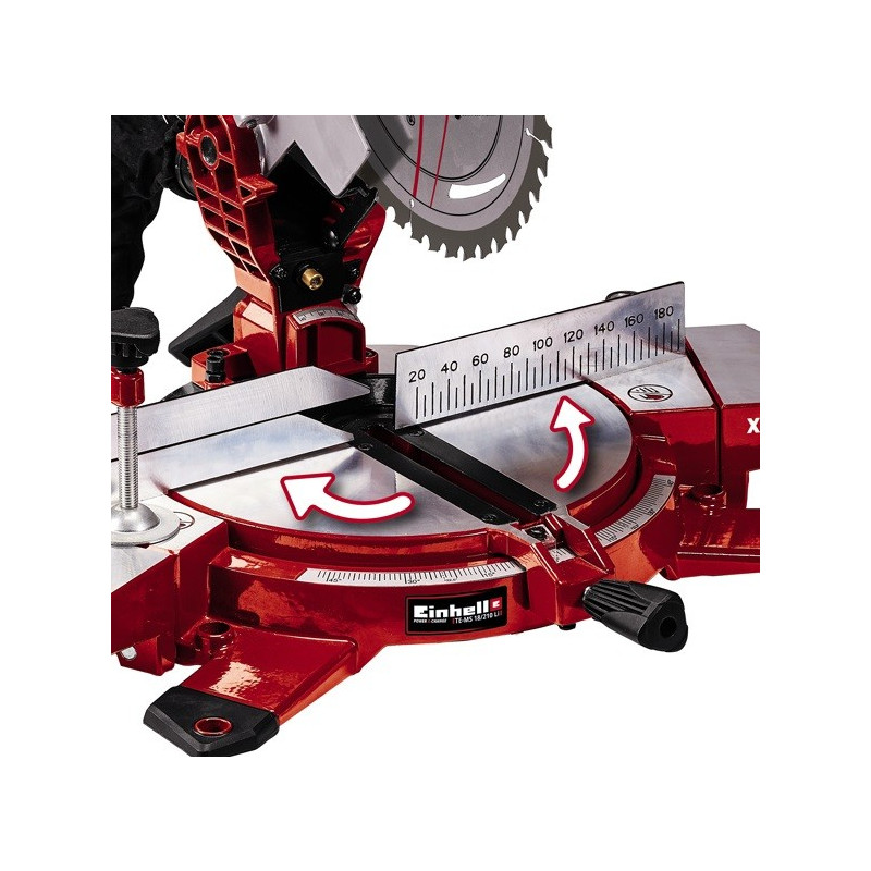 Комбинированная торцовочная пила Einhell TE-MS 18/210 Li-Solo (без АКБ) стол