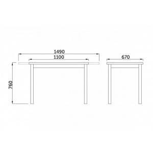 Размеры кухонного стола Eligard Black белый мат