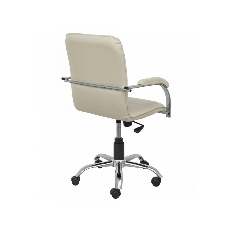 Кресло компьютерное Геллер Samba Aks 2 кремовый вид сзади