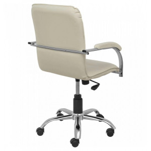 Кресло компьютерное Геллер Samba Aks 2 кремовый вид сзади