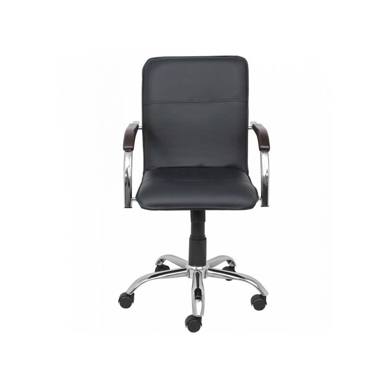 Кресло компьютерное Геллер Samba Aks 2 дерево/черный вид спереди