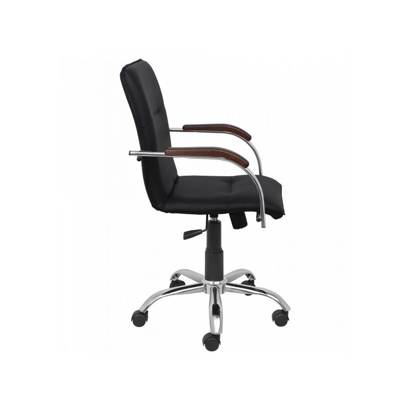 Кресло компьютерное Геллер Samba Aks 2 дерево/черный вид сбоку