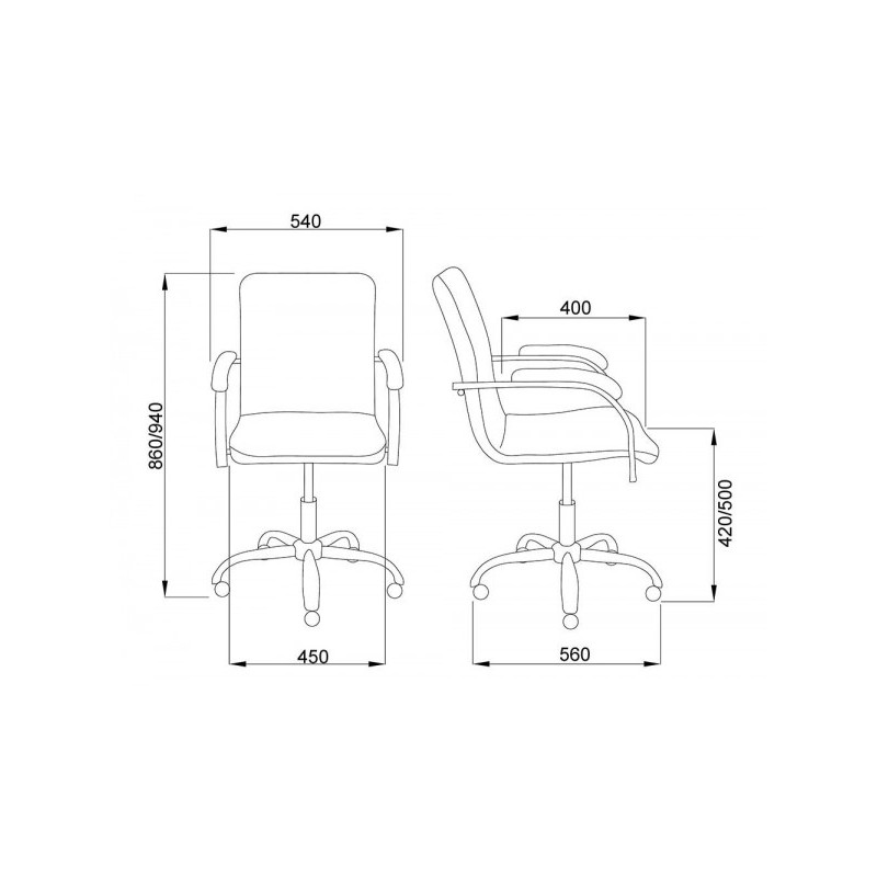 Кресло компьютерное Геллер Samba Aks 2 дерево/кремовый схема