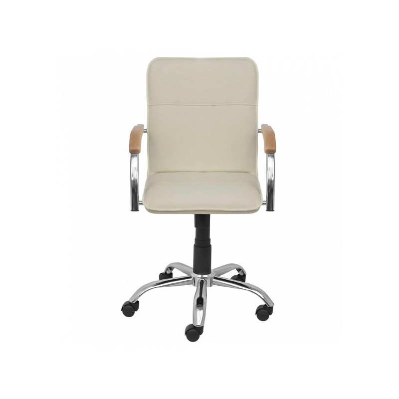 Кресло компьютерное Геллер Samba Aks 2 дерево/кремовый вид спереди