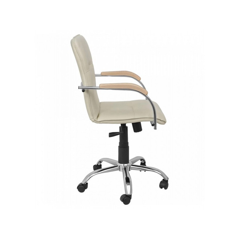 Кресло компьютерное Геллер Samba Aks 2 дерево/кремовый вид сбоку