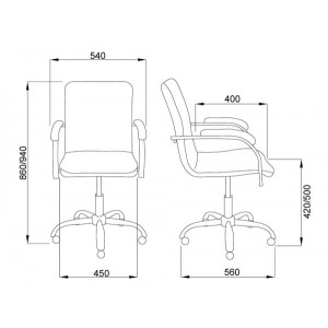 Кресло компьютерное Геллер Samba Aks 2 дерево/кремовый схема