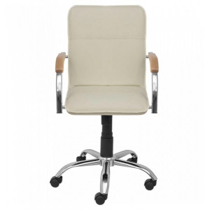 Кресло компьютерное Геллер Samba Aks 2 дерево/кремовый вид спереди