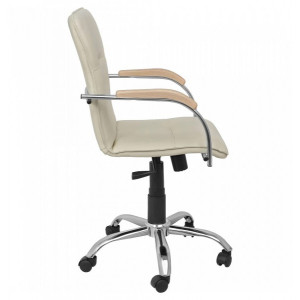 Кресло компьютерное Геллер Samba Aks 2 дерево/кремовый вид сбоку