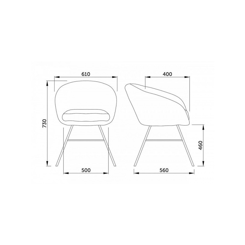 Стул AksHome Amur зеленый/золотой габариты