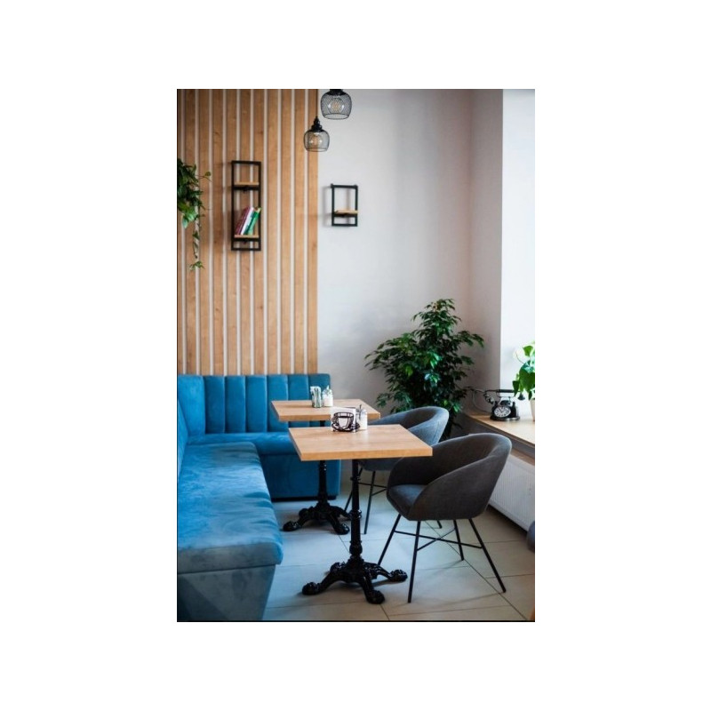 Стул AksHome Amur темно-серый/черный в комнате