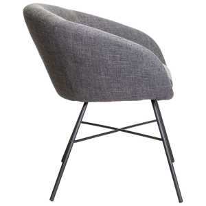 Стул AksHome Amur темно-серый/черный вид сбоку