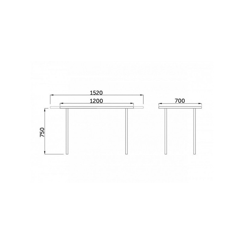 Размеры кухонного стола Listvig Фин белый/графит