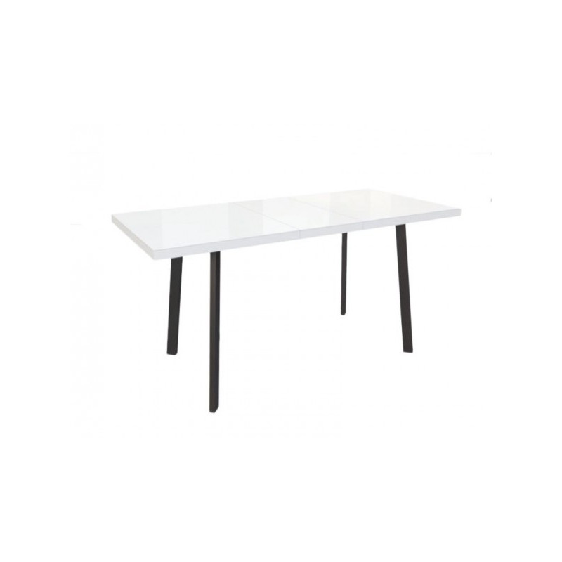 Кухонный стол Listvig Фин белый/графит разложенный