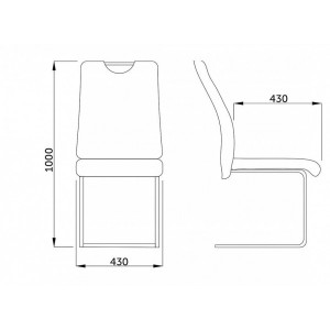 Стул AksHome Ava белый/хром параметры