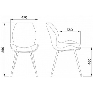 Стул AksHome Congo черный/черный параметры