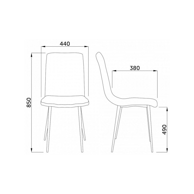 Стул AksHome Dallas темно-бежевый/черный параметры