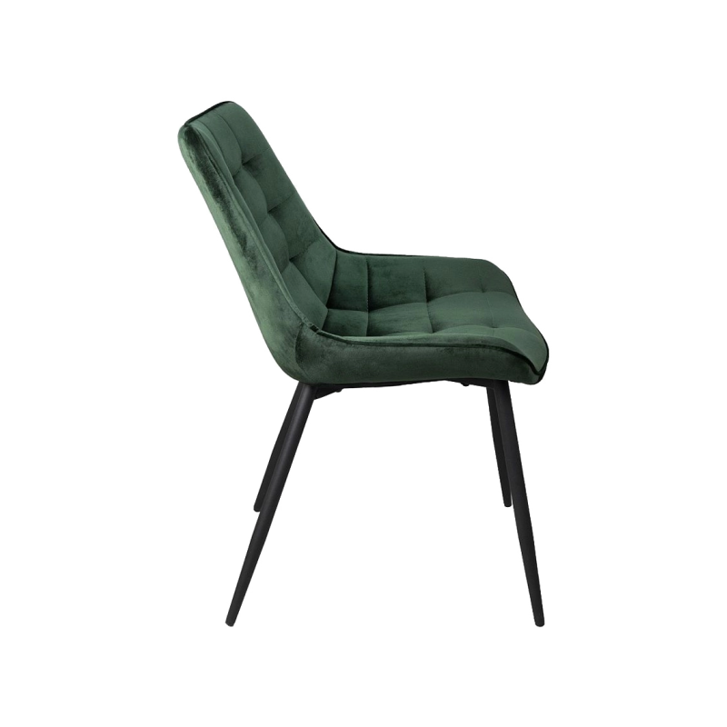 Стул AksHome Darren темно-зеленый/черный вид сбоку