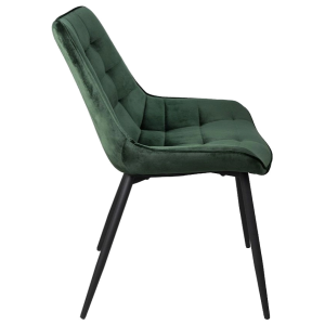 Стул AksHome Darren темно-зеленый/черный вид сбоку