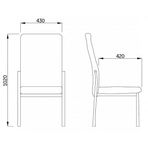 Стул AksHome Denver кремовый/хром параметры