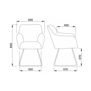 Стул AksHome Florida темно-серый/черный параметры