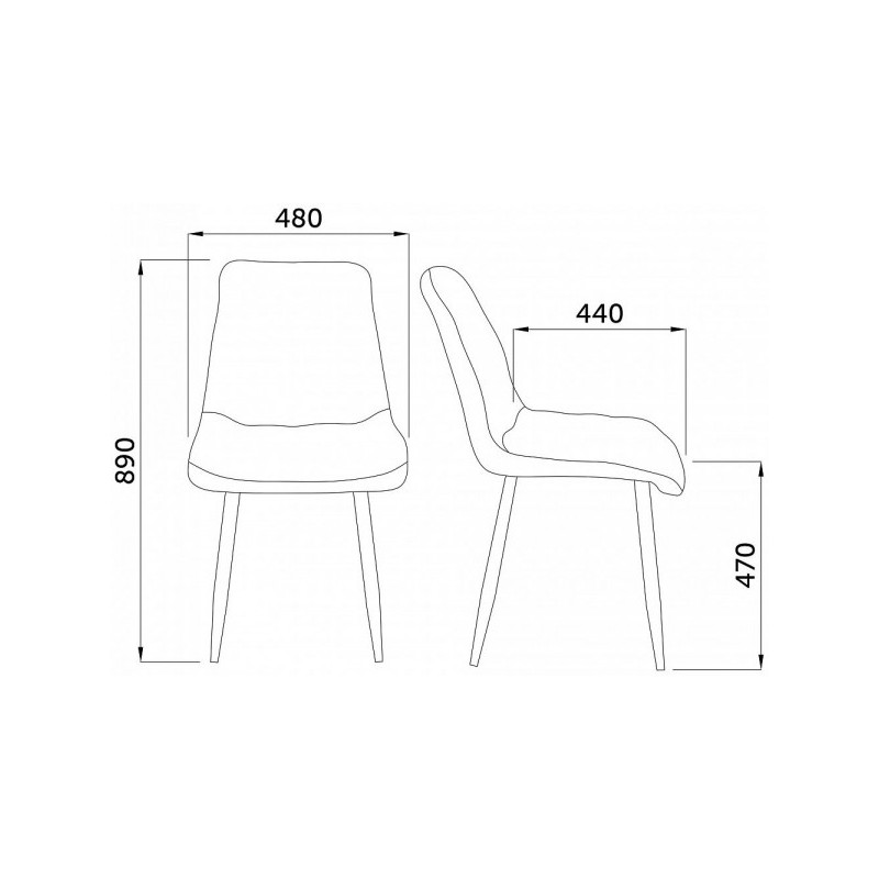 Стул AksHome Fred New темно-лазурный/черный параметры