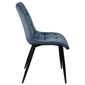 Стул AksHome Fred New темно-лазурный/черный вид сбоку