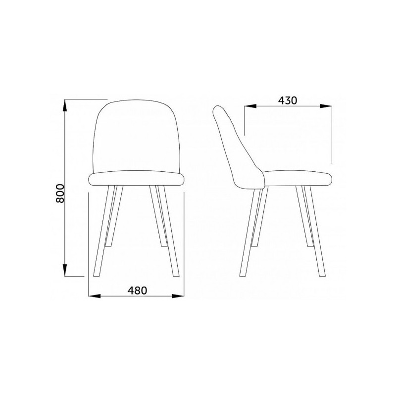 Стул AksHome Honnor голубой/дуб параметры