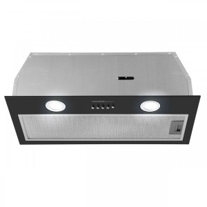 Вытяжка HOMSair Fleet 60 Black вид с включенной подсветкой.