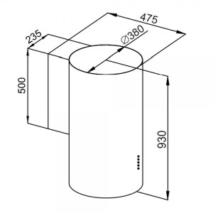 Вытяжка HOMSair Fly 1000SD 39 Black вид схемы.