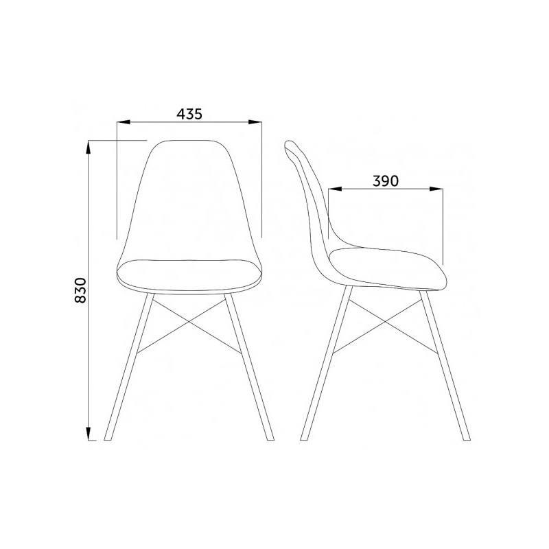 Стул AksHome Kord белый/дерево