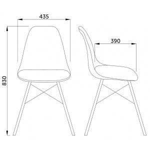 Стул AksHome Kord белый/дерево