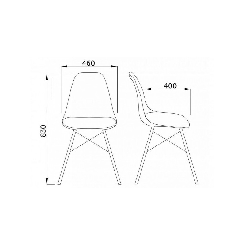Стул AksHome Kord PP черный/дерево параметры
