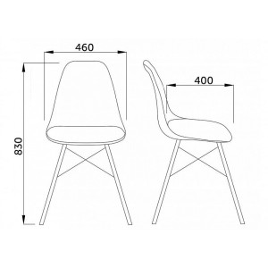 Стул AksHome Kord PP белый/дерево параметры