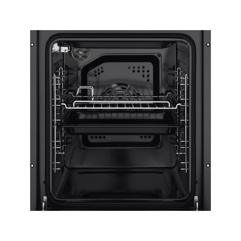 Электрический духовой шкаф HOMSair OEF451BK Black открытый вид в увеличении.