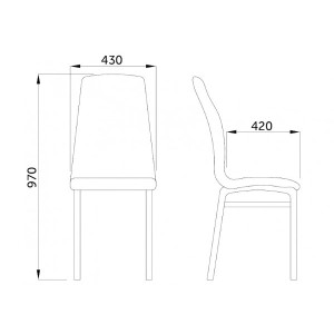 Стул AksHome Lily кремовый/хром параметры