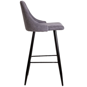 Стул AksHome Megan 2 темно-серый/черный вид сбоку