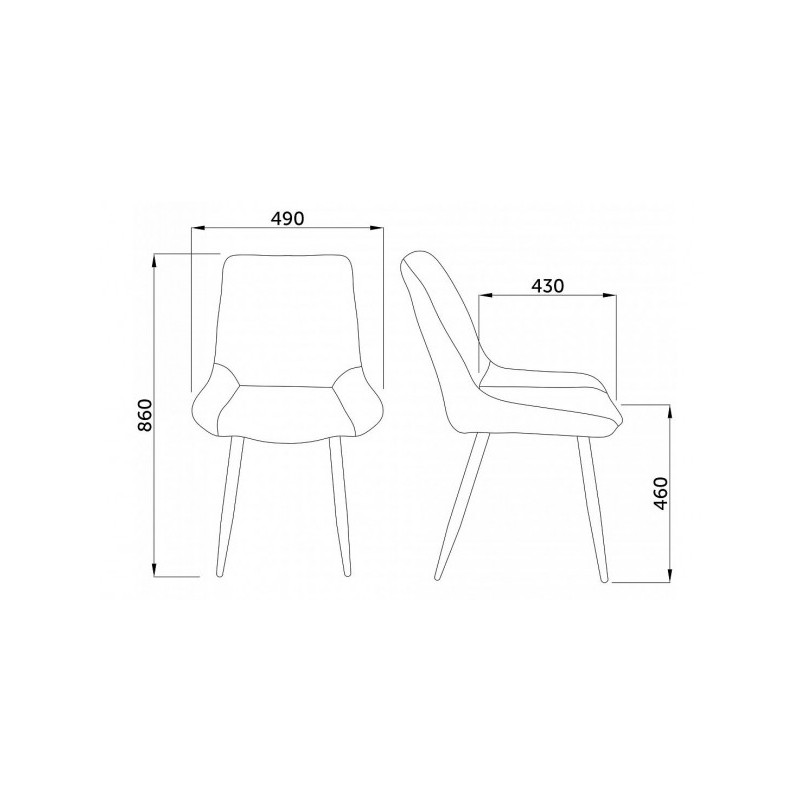 Стул AksHome Nika коричневый/черный комплект