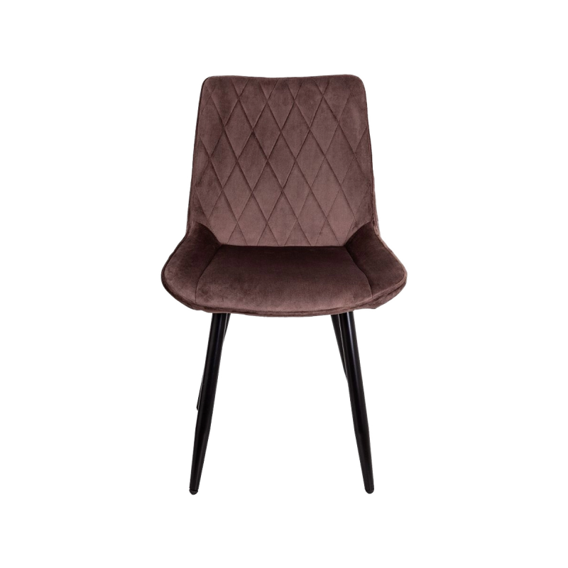 Стул AksHome Nika коричневый/черный вид спереди