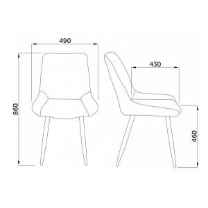 Стул AksHome Nika коричневый/черный комплект